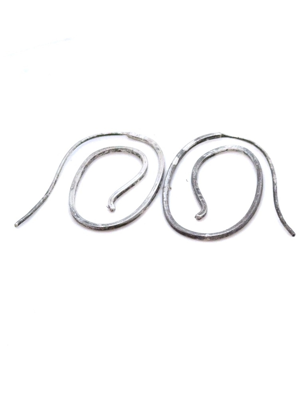 Handcrafted Silver 925 Spiral Drop Earrings